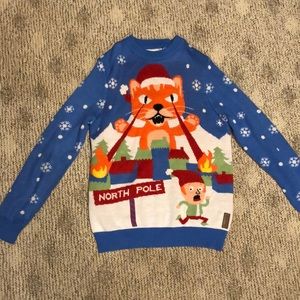 Tipsy elves Christmas cat sweater
